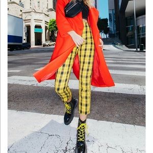 Yellow Plaid Pants Boohoo